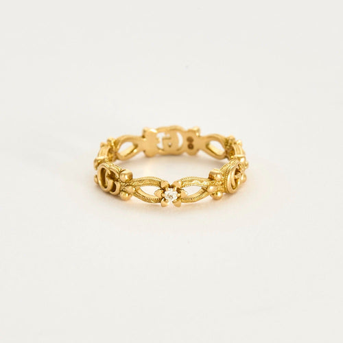 Bague 53 GUCCI - Bague Flora en or jaune et diamants 58 Facettes DV6872-1