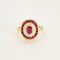 Bague 54 Bague en or jaune rubis et petits diamants 58 Facettes DDV6621-2-54-3