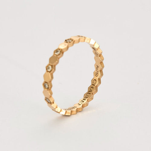 Bague 53 CHAUMET- Alliance Bee my Love Or rose et Diamants 58 Facettes DV6981-1