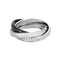 Bague 53 CARTIER - Trinity - Bague or gris, diamants et céramique - Petit Modèle 58 Facettes DV6651-1-53