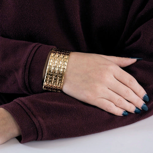 Bracelet Bracelet ruban or jaune 58 Facettes DV0730-1