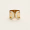 Bague 46 CARTIER - Bague C de Cartier trois ors et diamants. 58 Facettes DV0021-6