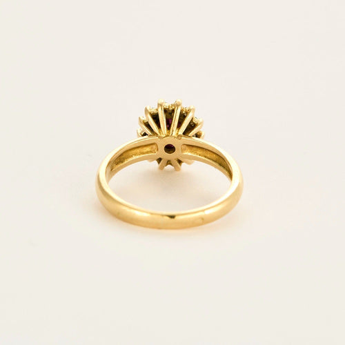 Bague 50 Bague Marguerite Or jaune, Rubis et Diamants 58 Facettes DV0734-3-50-2-50