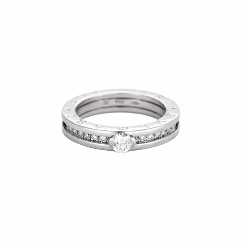Bague 57 Bulgari, "B.Zero1"  Bague solitaire , or gris et diamants 58 Facettes DV0741-1-57-3