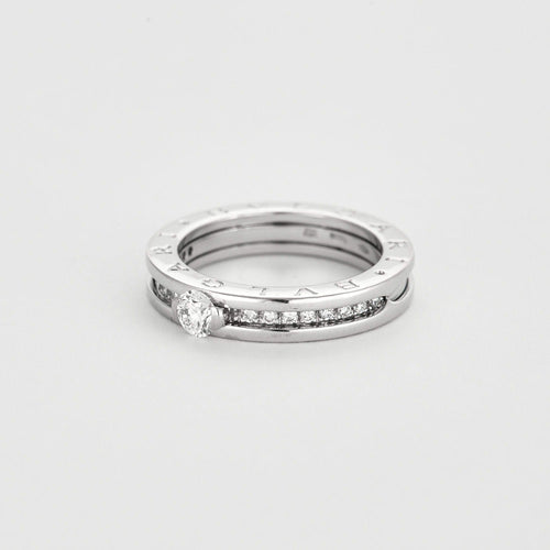 Bulgari, "B.Zero1"  Bague solitaire , or gris et diamants