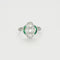 Bague 56 Bague art déco, or blanc, émeraude et diamants 58 Facettes DV7025-4-56-3