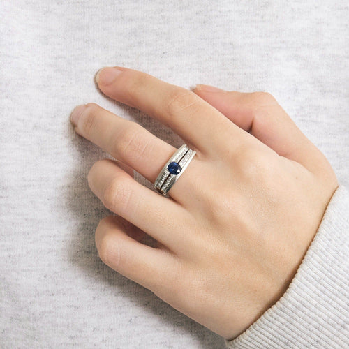 Bague 52 Bague or gris saphir et diamants 58 Facettes DV4836-1