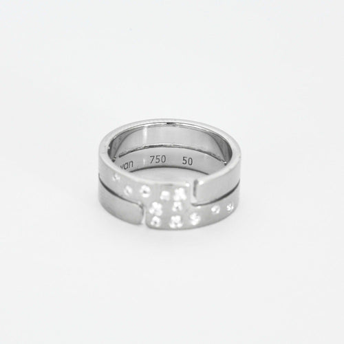 Bague 50 DINH VAN- Bague Or gris "Seventies" moyen modèle et diamant 58 Facettes DV0769-1-50-25