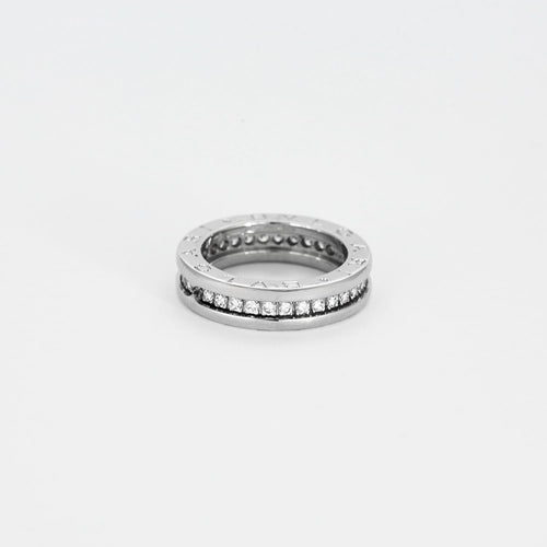 Bague 47 BULGARI- Alliance BZero 1 , Or gris et Diamants 58 Facettes DV6698-1