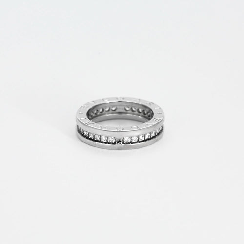 Bague 47 BULGARI- Alliance BZero 1 , Or gris et Diamants 58 Facettes DV6698-1