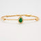 Bracelet Bracelet semi rigide Or jaune Diamants et Emeraude 58 Facettes DV0751-6
