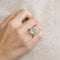 Bague or jaune, tourmaline, saphirs, diamants