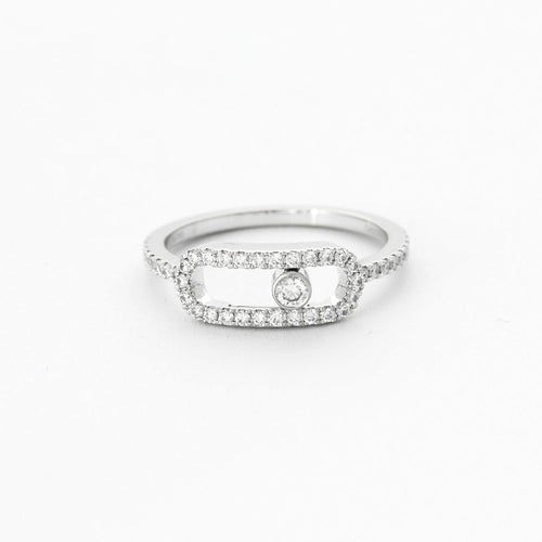 Bague 54 MESSIKA - Bague Uno pavée or blanc 58 Facettes DV5043-3-54-3