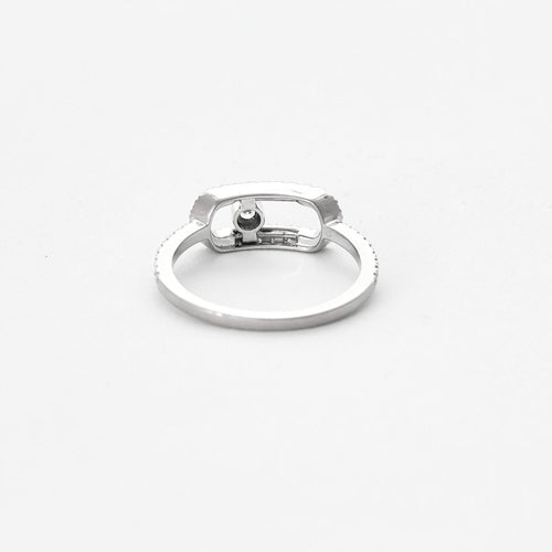 Bague 54 MESSIKA - Bague Uno pavée or blanc 58 Facettes DV5043-3-54-3
