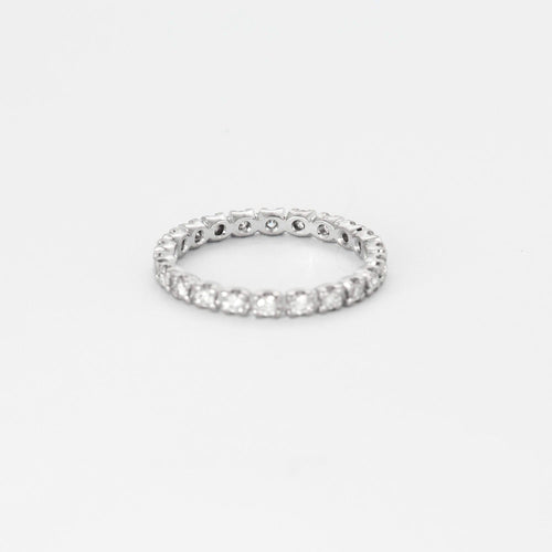 Bague Bague alliance américaine Or blanc et Diamant 58 Facettes DDV4440-10
