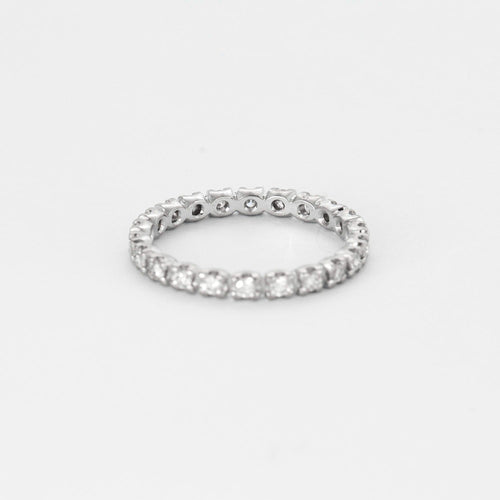 Bague Bague alliance américaine Or blanc et Diamant 58 Facettes DDV4440-10