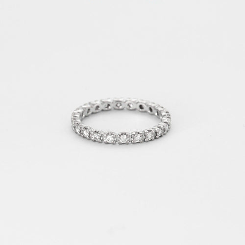 Bague Bague alliance américaine Or blanc et Diamant 58 Facettes DDV4440-10
