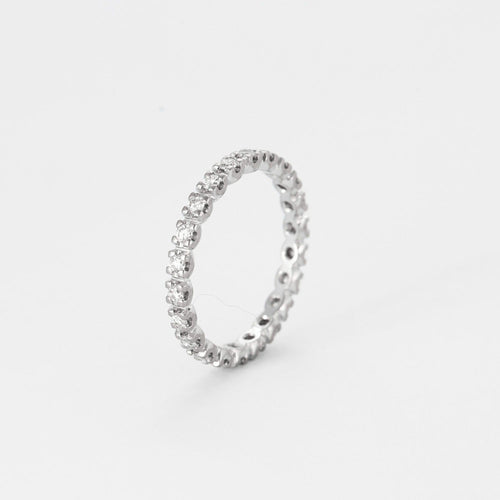 Bague Bague alliance américaine Or blanc et Diamant 58 Facettes DDV4440-10