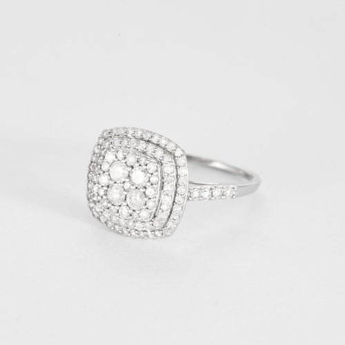 Bague 52 Bague en or gris et diamants 58 Facettes DDV2065-19-52-1