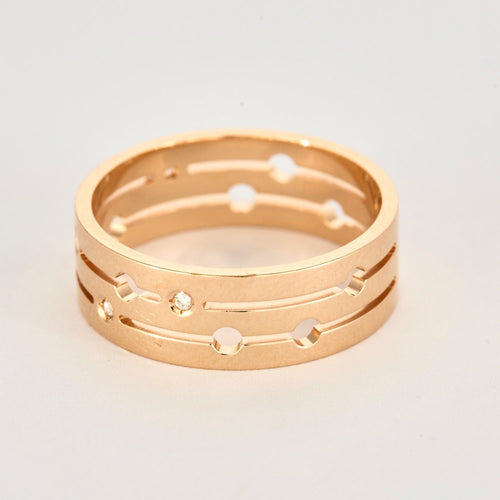Bague 60 DINH VAN - PULSE- Bague en or rose et diamants 58 Facettes DV8275-1-60-2