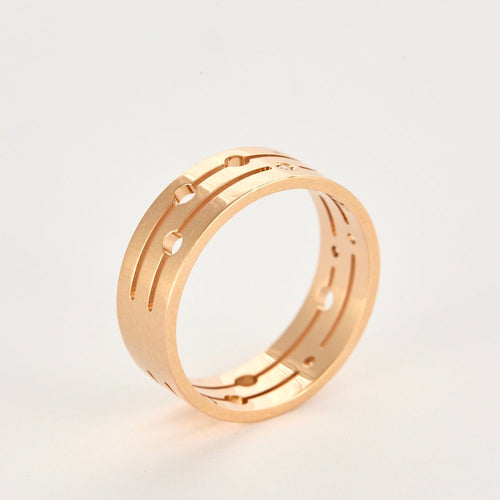Bague 60 DINH VAN - PULSE- Bague en or rose et diamants 58 Facettes DV8275-1-60-2
