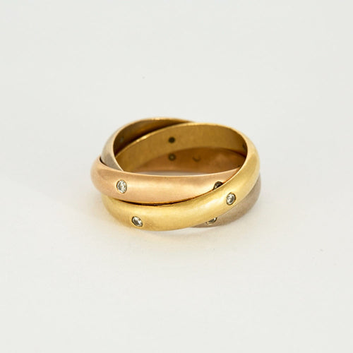 Bague 52 CARTIER - Trinity - Bague Or jaune, rose, blanc et Diamants 58 Facettes DV0379-21-52-1