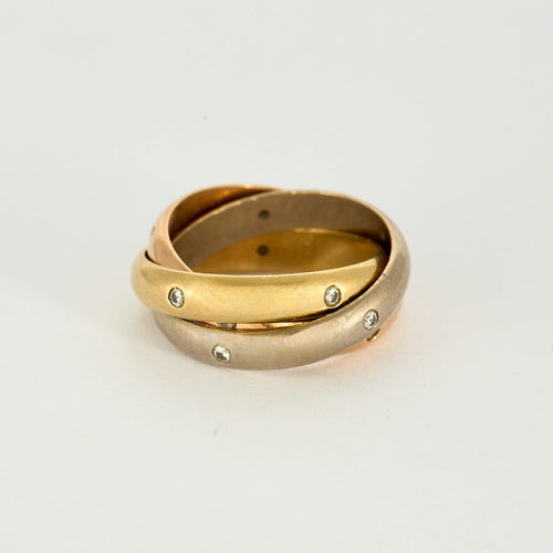 Bague 52 CARTIER - Trinity - Bague Or jaune, rose, blanc et Diamants 58 Facettes DV0379-21-52-1