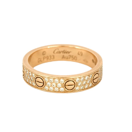 Bague 49 CARTIER - Love - Alliance Or rose et Diamants 58 Facettes DV8241-1-49-1