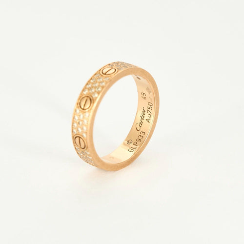 Bague 49 CARTIER - Love - Alliance Or rose et Diamants 58 Facettes DV8241-1-49-1