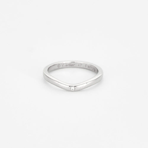 Bague 47 CARTIER - Ballerine - Alliance en Platine et Diamants 58 Facettes DV7273-1-47-2