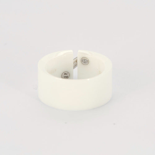 Bague 55 CHAUMET - Liens - Bague en Céramique blanche, Or blanc et Diamants 58 Facettes DV0797-2-DV0736-1