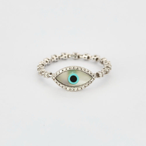 Bague 55 DJULA - Bague or blanc 58 Facettes DV0566-4-DV0736-1