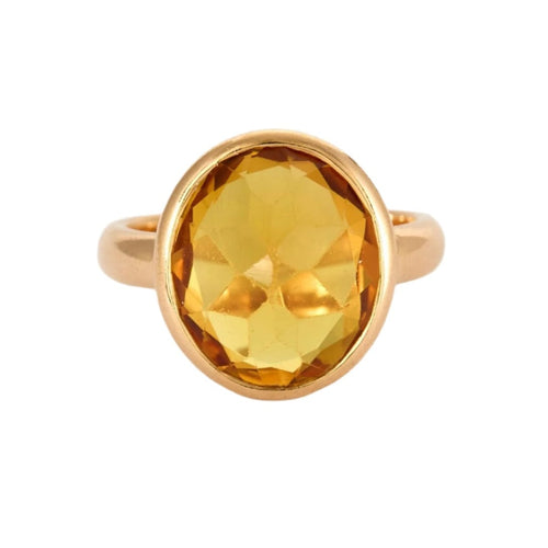 Bague 53 Bague en or rose et grenat spessartite 58 Facettes DV0791-7-53-2