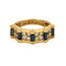 Bague 50 Bague type Jarretière en or jaune, saphirs et diamants. 58 Facettes DV5707-15-50-2