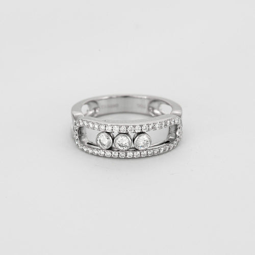 Bague 52 MESSIKA - Move Classique Pavée - Bague Or blanc et Diamants 58 Facettes DV0379-19-52-1