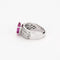 Bague 52 Bague en or gris, saphir rose et diamants 58 Facettes DV7242-5-52-1