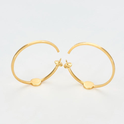 Boucles d'oreilles FRED - Miss Fred Moon - Créoles en Or jaune et Diamants 58 Facettes DV0806-1