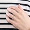 Bague 51 Demi-Alliance or blanc et diamants 58 Facettes DV7010-2-51-2