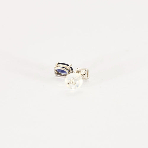 Boucles d'oreilles Boucles d'oreilles or blanc, tanzanites et diamants 58 Facettes DV5707-10