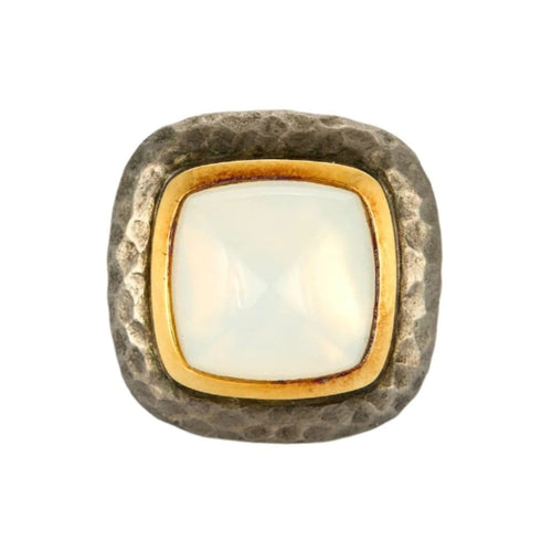 Bague 54 DAVID YURMAN - Bague en or jaune, argent et pierre de lune 58 Facettes DV0795-3-54-3