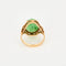 Bague 53 Bague en or jaune et cabochon de jade jadéite vert 58 Facettes DV2550-5-53-2