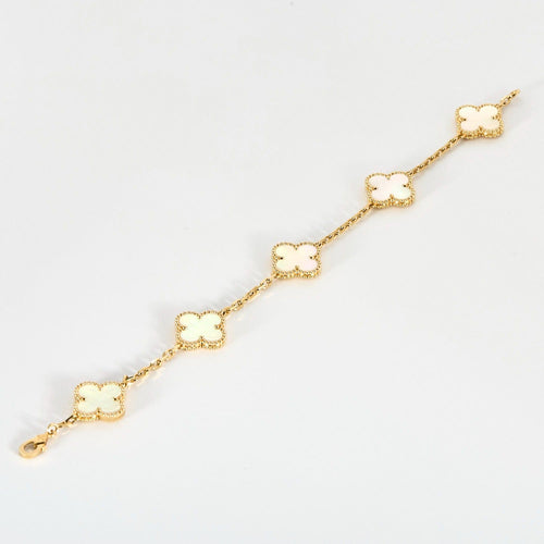 Bracelet VAN CLEEF & ARPELS - Alhambra - Bracelet nacre et or jaune 58 Facettes DV0830-1