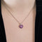 Collier CHOPARD - Collier pendentif Coeur or blanc et saphirs roses 58 Facettes DV0822-1