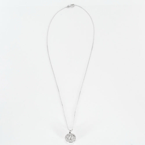 Pendentif Pendentif circulaire en or blanc et diamants 58 Facettes DV5707-12