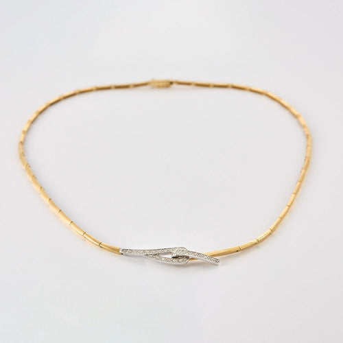 Collier GUY LAROCHE - Collier en or deux tons jaune et blanc, diamants 58 Facettes DV1488-4