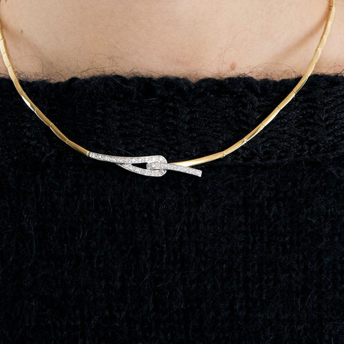 Collier GUY LAROCHE - Collier en or deux tons jaune et blanc, diamants 58 Facettes DV1488-4