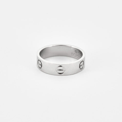 Bague 58 CARTIER - LOVE - Bague en platine, modèle classique 58 Facettes DV8218-5-58-2