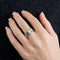 Bague 56 CAREL - Large anneau en or gris et diamants 58 Facettes DV1488-6-56-3
