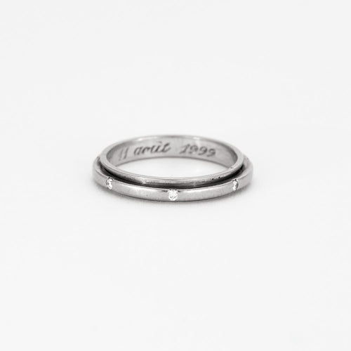 Bague 47 PIAGET - Possession - Alliance or blanc et diamants 58 Facettes DV0621-1-47-2