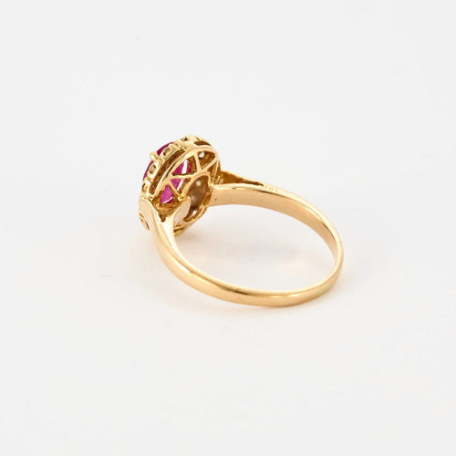 Bague 50 Bague en or jaune rubis et diamants 58 Facettes DV3650-1-50-2